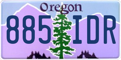 OR license plate 885IDR