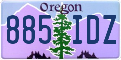 OR license plate 885IDZ
