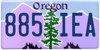 OR license plate 885IEA