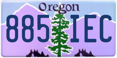 OR license plate 885IEC