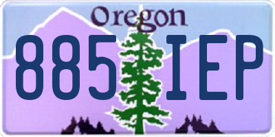 OR license plate 885IEP