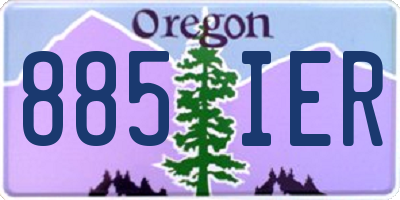 OR license plate 885IER