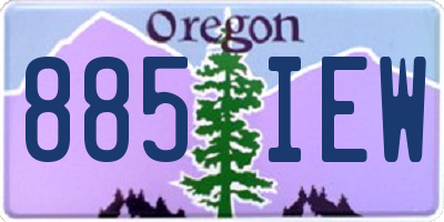 OR license plate 885IEW