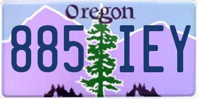 OR license plate 885IEY