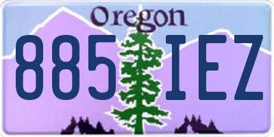 OR license plate 885IEZ