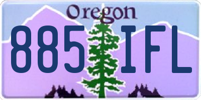 OR license plate 885IFL