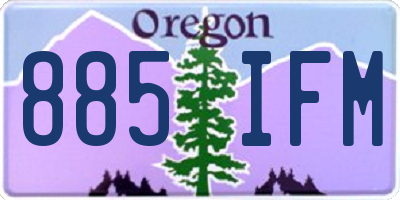 OR license plate 885IFM