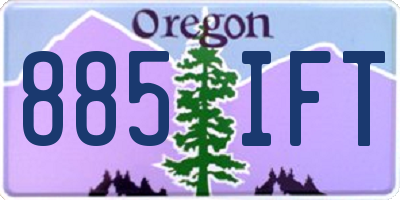 OR license plate 885IFT
