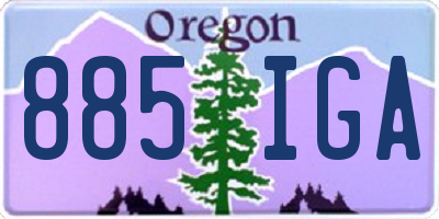OR license plate 885IGA