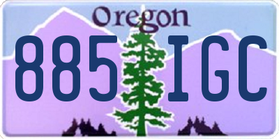 OR license plate 885IGC