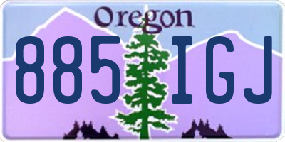 OR license plate 885IGJ