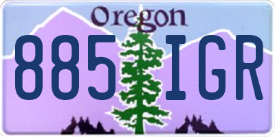 OR license plate 885IGR