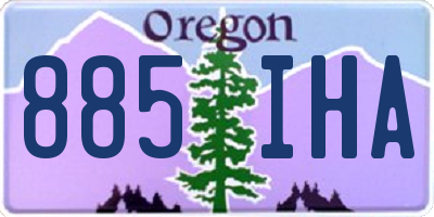 OR license plate 885IHA