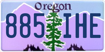 OR license plate 885IHE