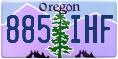 OR license plate 885IHF