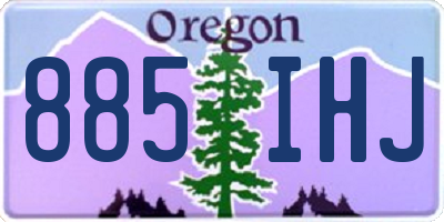 OR license plate 885IHJ