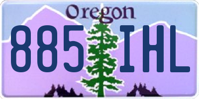 OR license plate 885IHL