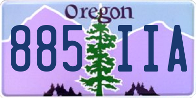 OR license plate 885IIA