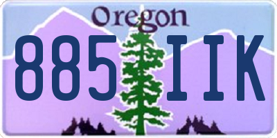 OR license plate 885IIK