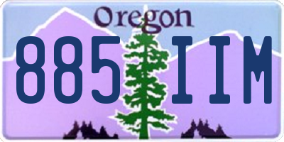 OR license plate 885IIM