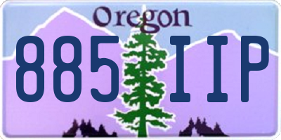 OR license plate 885IIP