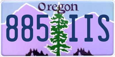 OR license plate 885IIS