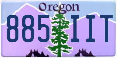 OR license plate 885IIT