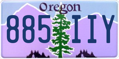 OR license plate 885IIY