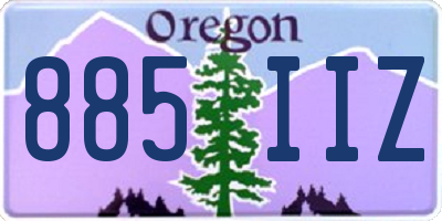 OR license plate 885IIZ