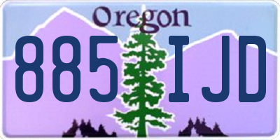 OR license plate 885IJD