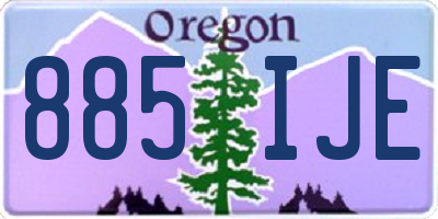 OR license plate 885IJE
