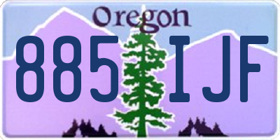 OR license plate 885IJF
