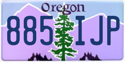 OR license plate 885IJP