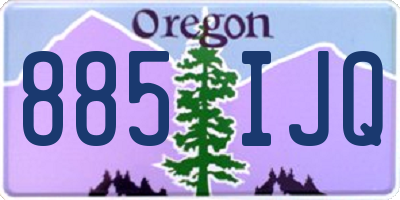 OR license plate 885IJQ