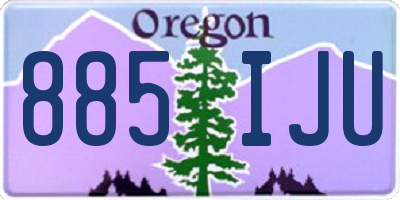 OR license plate 885IJU