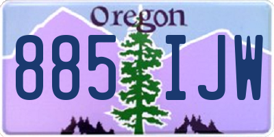 OR license plate 885IJW