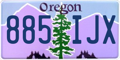 OR license plate 885IJX