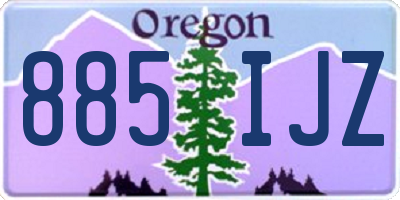 OR license plate 885IJZ