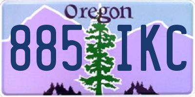 OR license plate 885IKC