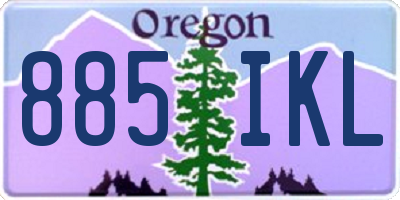 OR license plate 885IKL