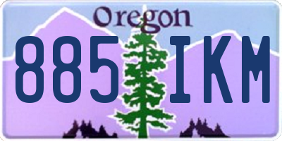 OR license plate 885IKM