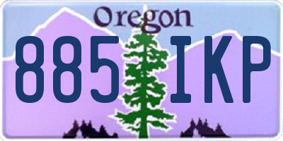OR license plate 885IKP