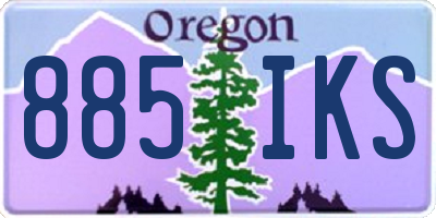 OR license plate 885IKS