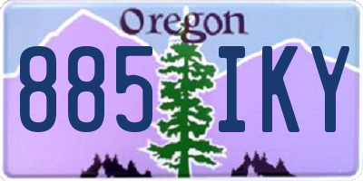 OR license plate 885IKY