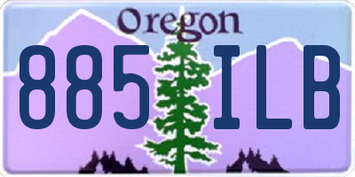 OR license plate 885ILB