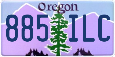 OR license plate 885ILC