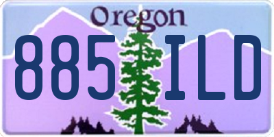 OR license plate 885ILD