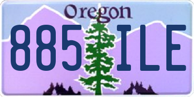 OR license plate 885ILE