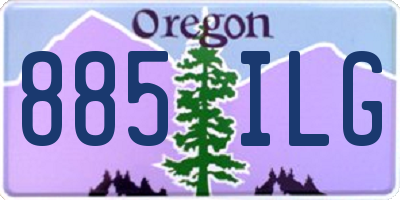 OR license plate 885ILG