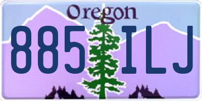 OR license plate 885ILJ
